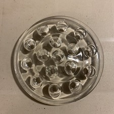 Vintage 5  Flower Frog 16 Hole Clear Glass Flower Holder