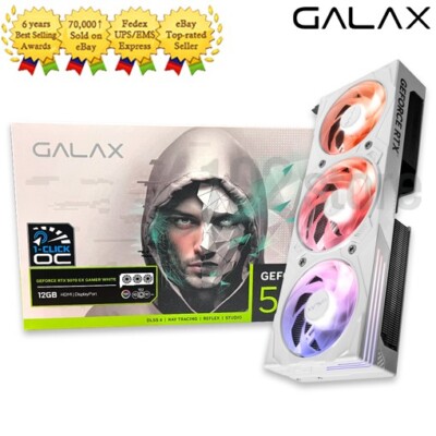 GALAX GeForce RTX 5070 EX GAMER WHITE OC D7 12GB Gaming Graphics Card