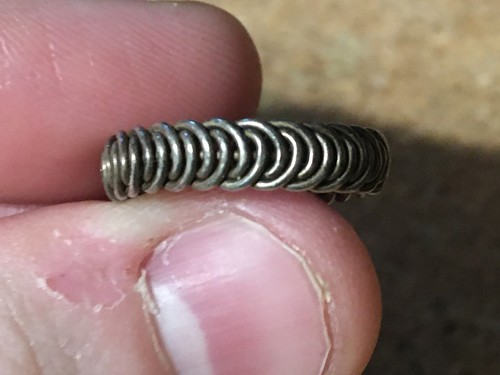 SILVER WIRE COIL RING SIZE 6 / WRONGWAY052