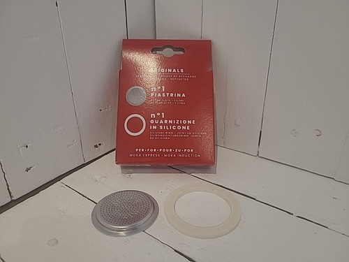 Placa de filtro Bialetti Moka Pot de 2 tazas y 1 junta de silicona Moka Express/inducción - Imagen 3 de 6