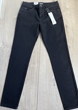 NEU EDC Esprit Damen Jeans Größe 40 Länge 30 Skinny Medium Rise Schwarz Stretch