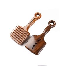 Customized LOGO-Sandalwood comb beard comb massage hair brush body SPA tool gift