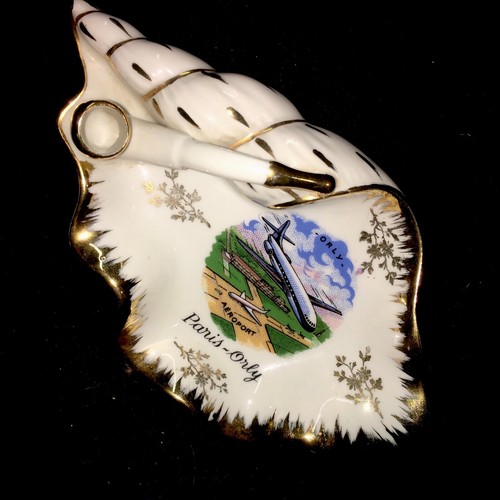 Paris-Orly Aeroport Ashtray Souvenir Vintage 3D PORCELAIN DE LIMOGES Read Descrp - Picture 4 of 16