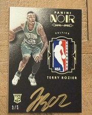 2015-16 Panini Noir Terry Rozier Rookie Patch Auto Tags RPA Logoman /5 💎 Rare!
