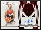 STEPHEN CURRY 2021-22 PANINI FLAWLESS #USA-SCW USA BASKETBALL RUBY AUTO 1/15
