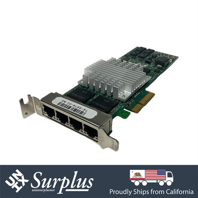 Intel Pro/1000 PT Quad Port 1GB RJ45 Yottamark NIC PCIe x4 Server Adapter - Low