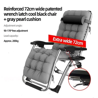 Zero Gravity Reclining Chair Folding Sun Lounger Outdoor Garden - Image 1 of 4