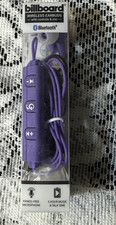 Billboard Bluetooth Wireless Earbuds with Controls  Mic 3 Hr. Play Purple