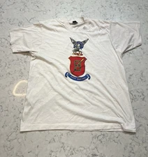 Vintage 80s Ninth Marines “Striking” Eagle Crest White Tee XL Screen Stars USA