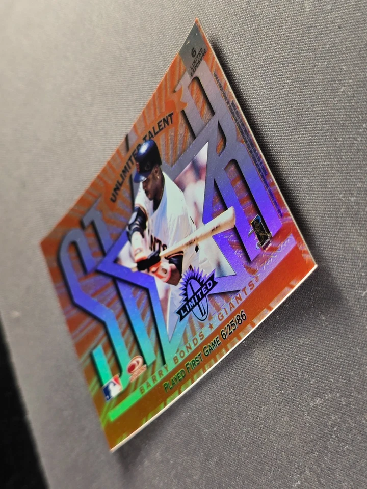 Donruss Limited Exposure #6 1997 Barry Bonds Vladimir Guerrero Unlimited Foto 4 de 4