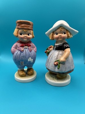 2Vintage Goeble Dolly Dingle's Series Figurines Dolly Dingle in Holland & Hansie