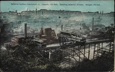 Cincinnati OH Ohio Bellevue Incline Plane Funicular c1900-20s Vintage Postcard