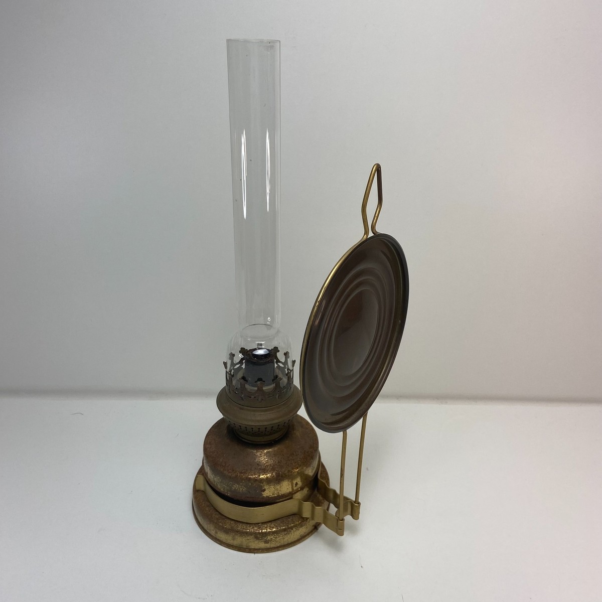 Vintage Kosmos Brenner Oil Lamp with original glass chimney and
