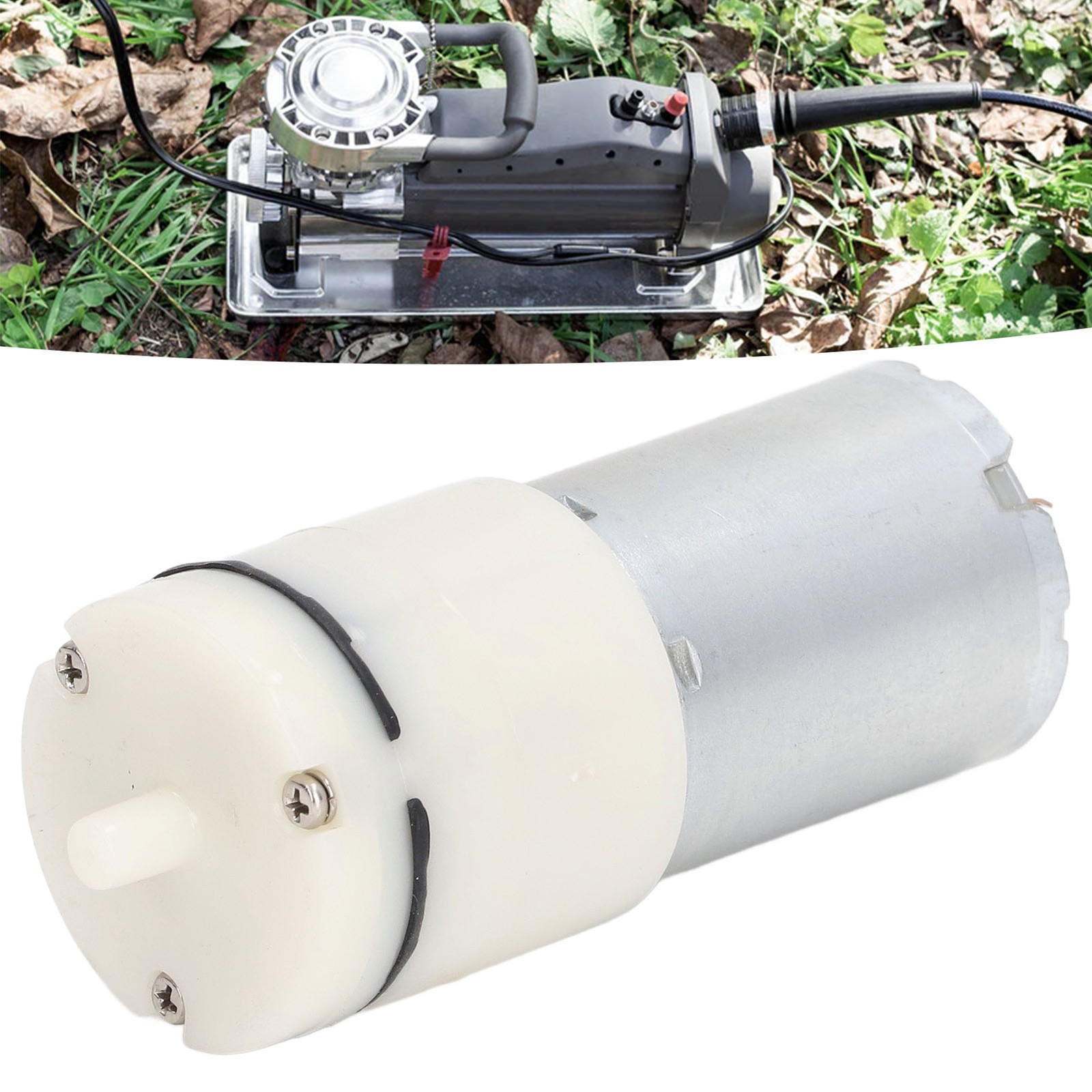 Micro Air Pressure Pump DC Diaphragm Vacuum Pump White 12V