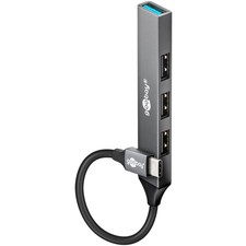 Slim 4-Port USB-Hub, USB-C  auf USB-A, 5 Gbit/s - 74457