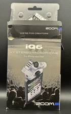 Zoom iQ6 Stereo X/Y Microphone for iPhone/iPad forRecording Audio for Music, Int