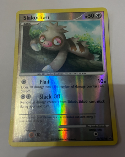 Slakoth 95/127 Platinum Common Reverse Holo Pokemon Card TCG | eBay