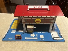 Vintage Fold Up Toy, SHELL SERVICE / GASOLINE STATION