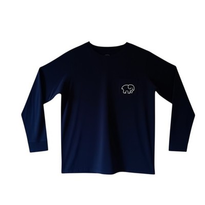 Ivory Ella men's navy blue sports elephant long-sleeve t-shirt size M