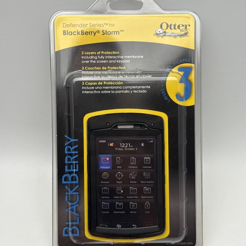 Funda resistente OtterBox Defender de 3 capas para BlackBerry Storm 9530 9500 Foto 3 de 4