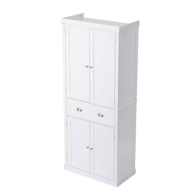 72 In. Kitchen Pantry Storage Cabinet, Freestanding Utility Cabinets with Doors,