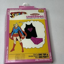 Original Underoos Underwear Tank Panty Set Girls Supergirl Extra Small Sz 4 NEW