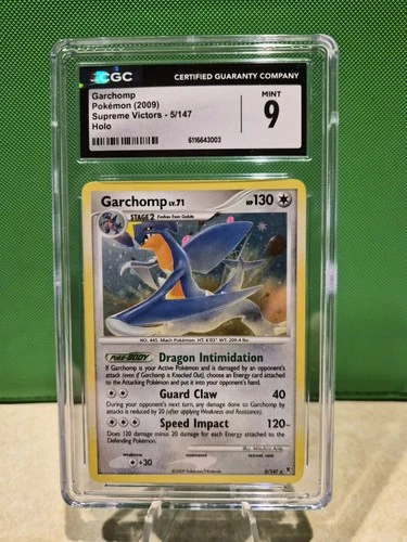 Pokemon TCG Garchomp 5/147 Supreme Victors Holo CGC 9 w/ Swirl