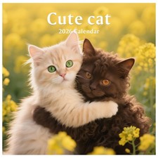 2026 Wall Calendar, Large Monthly Wall Calendar Dogs, Jan 2026 - Dec 2026, 12...