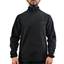 Mens Site Black Anti-Pill Soft Fleece Lightweight Zip Up Warm Top Layer Pullover