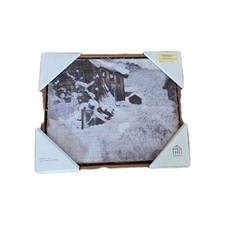 Hearth  Hand Magnolia Snowy Cabin Framed Canvas Print Medium Horizontal 1048
