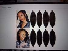 8 piece 16 Inch Pre-separated springy afro twist hair for distressed Crochet