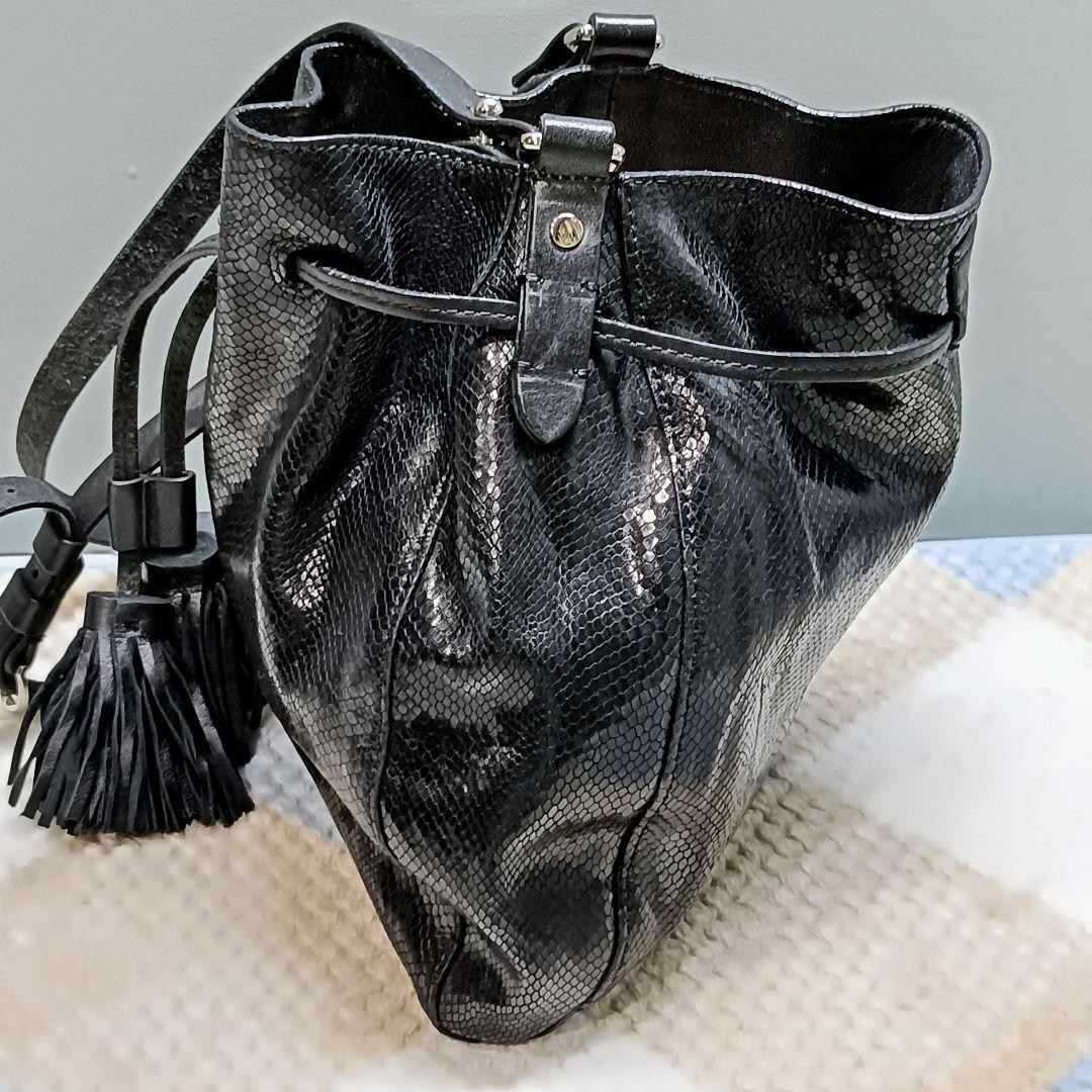 Isabel Marant Python Embossed Drawstring Shoulder… - image 5