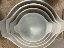 Pyrex Early American Cinderella 4 Piece Mixing Bowl Set 441 442 443 444