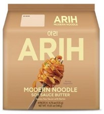 ARIH Modern Noodles Western Korean Fusion Soup Less Noodles Soy Sauce Butter 4pk