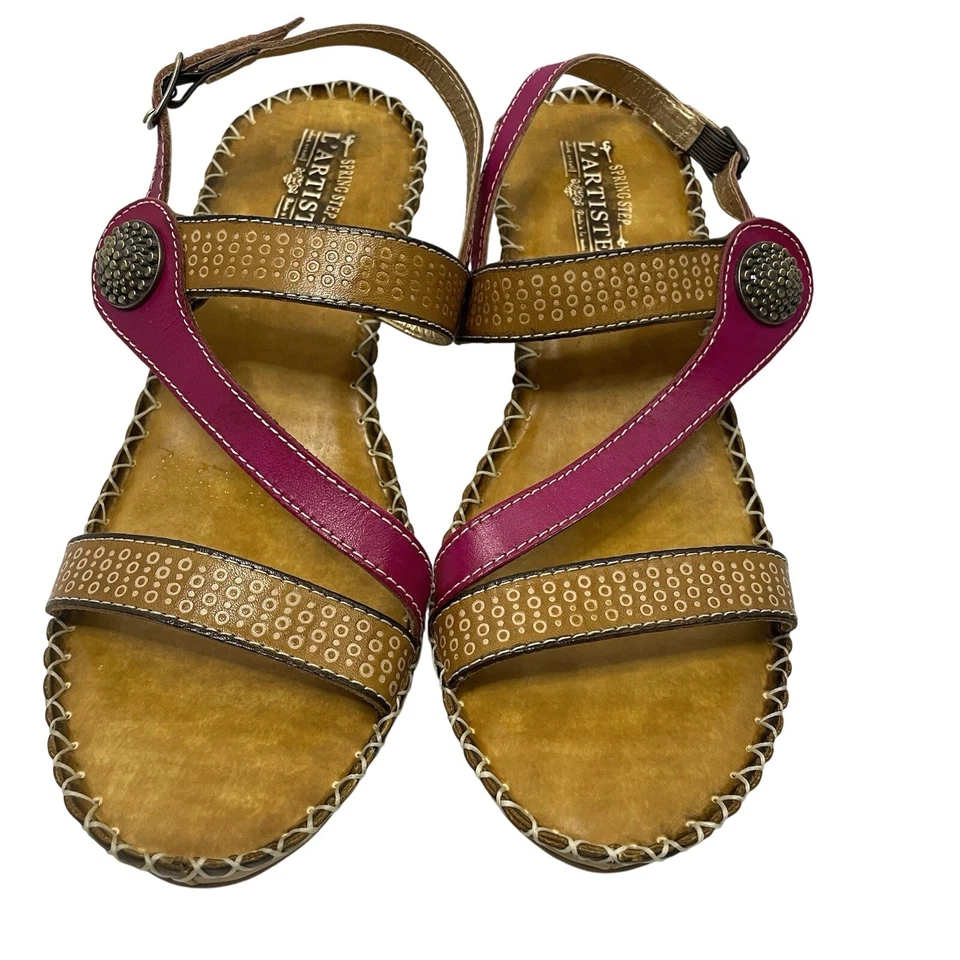 EUC Spring Step L'Artiste Dreamer Heels Sandals Slingback Adjustable 41/10.5 - Image 2 of 4