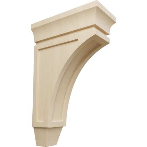 CORW05X09X14LURW Large Lucan Wood Corbels, 4 1/2"W x 9"D x 14"H, Rubberwood