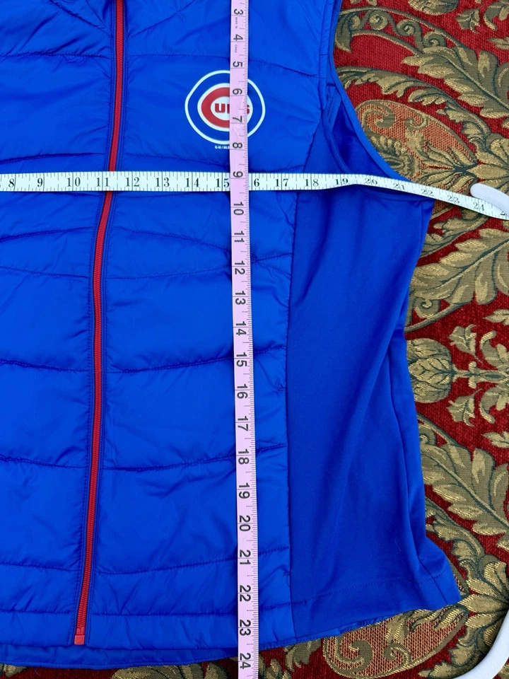 Chicago Cubs Puffer Vest Blue Cutter Buck Insulated SZ L 44" Chest - Image 4 of 4