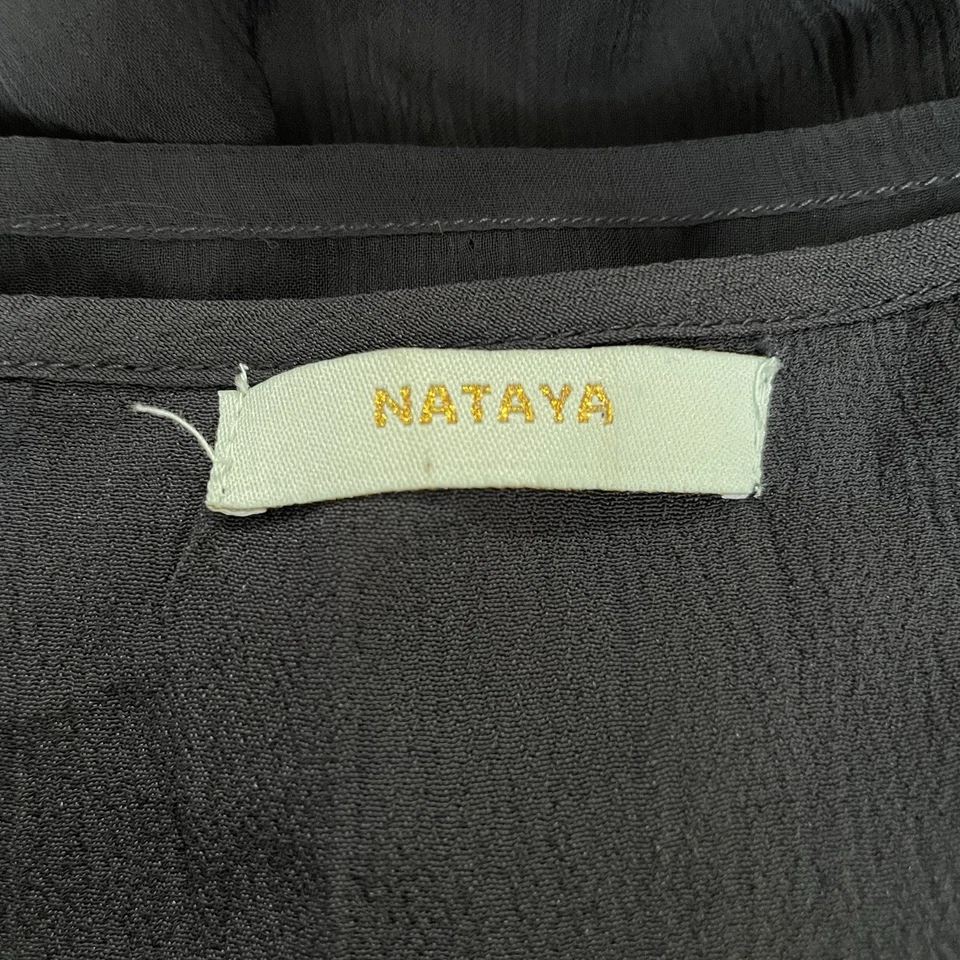 Nataya Size 2X Layered Chiffon Dress in Black NWT - Image 3 of 4