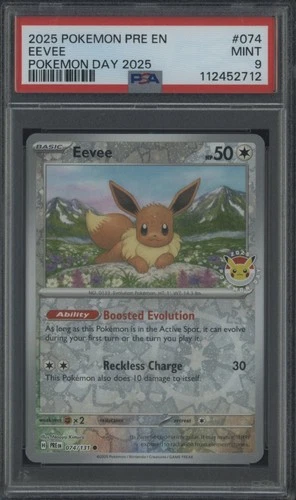 2025 Pokemon Pre En Pokemon Day 2025 #074 Eevee PSA 9 MINT