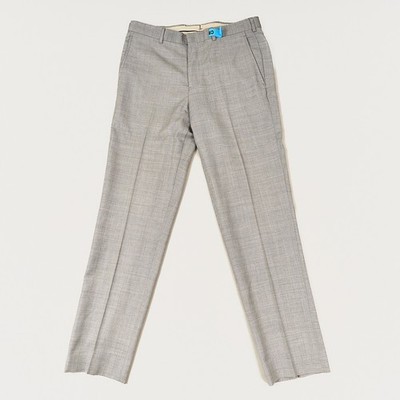 Brooks Brothers Regent Dress Pants 34 Gray Reda Merino Wool Trousers 31 Inseam