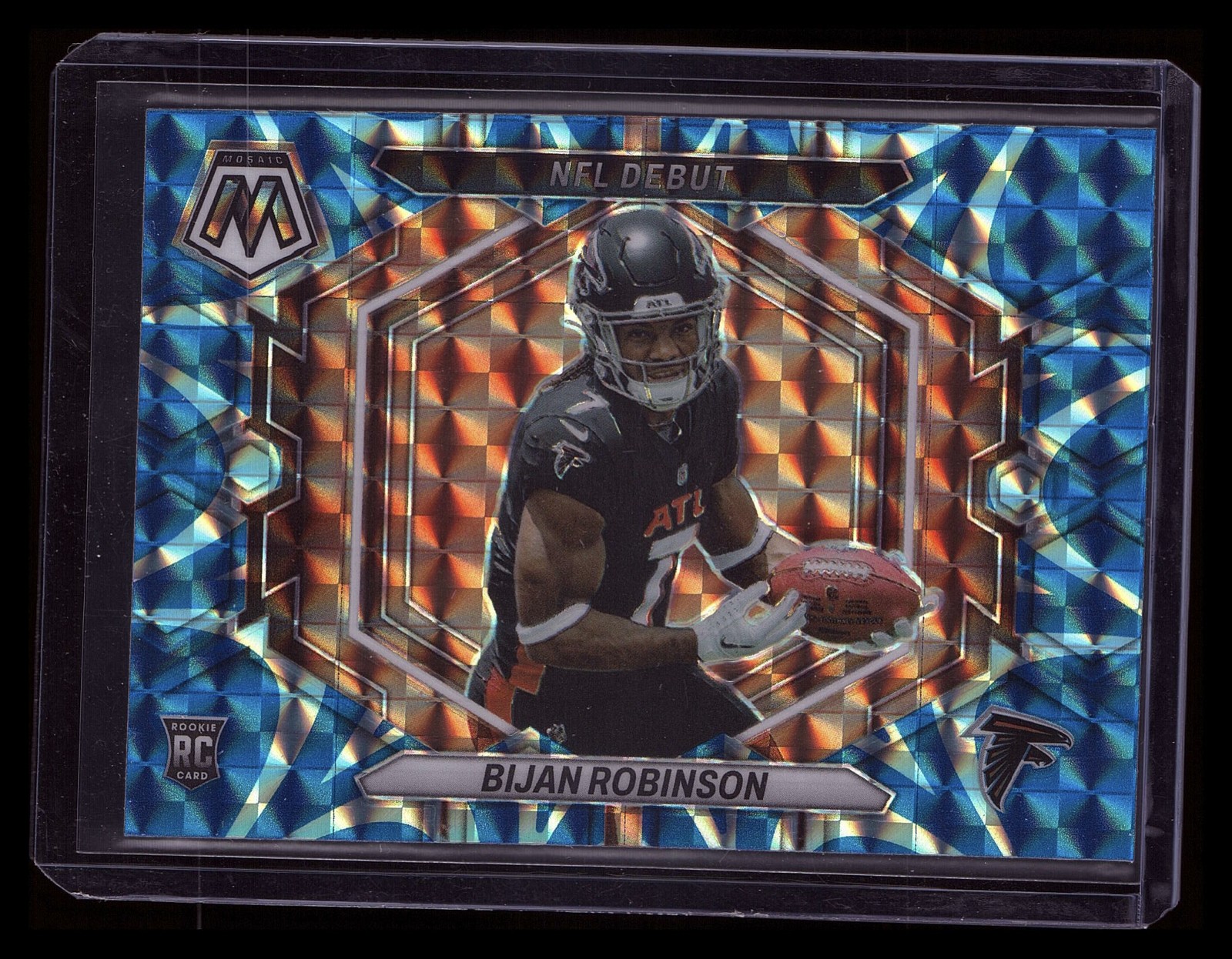 2023 Panini Mosaic - Nfl Debut Bijan Robinson #ND-9 Reactive Blue Mosaic...