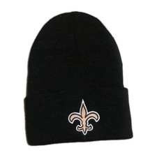 NEW ORLEANS SAINTS CLASSIC BLACK BEANIE CUFFED KNIT HAT
