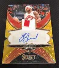2024-25 Panini Select Jamal Shead Gold Disco Rookie Patch Auto /10 Raptors