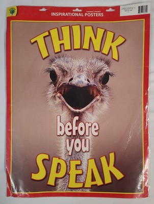 NEW Teaching Tree Motivational Educational Posters 2-Pack SEALED Ostrich/Peacock
