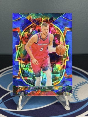 2022-23 Select Blue Crack Ice Prizm #4 Kristaps Porzingis - Washington Wizards