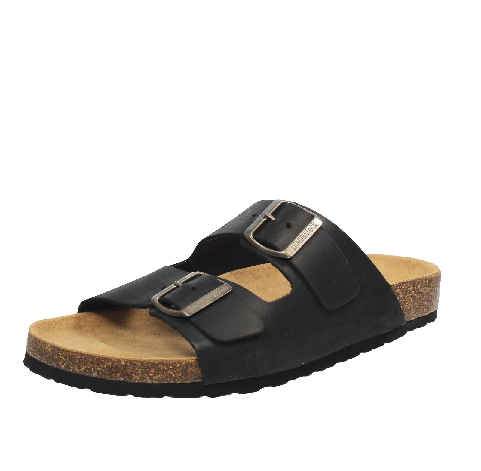 Lumberjack Flint - Hausschuhe mit verstellbaren Schnallen schwarz - Gre 40 257 cm Herren 10790₽