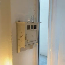 1/12 Scale Puzzle Kitchen Wall Storage Cabinet Dollhouse Miniatures Unfinished