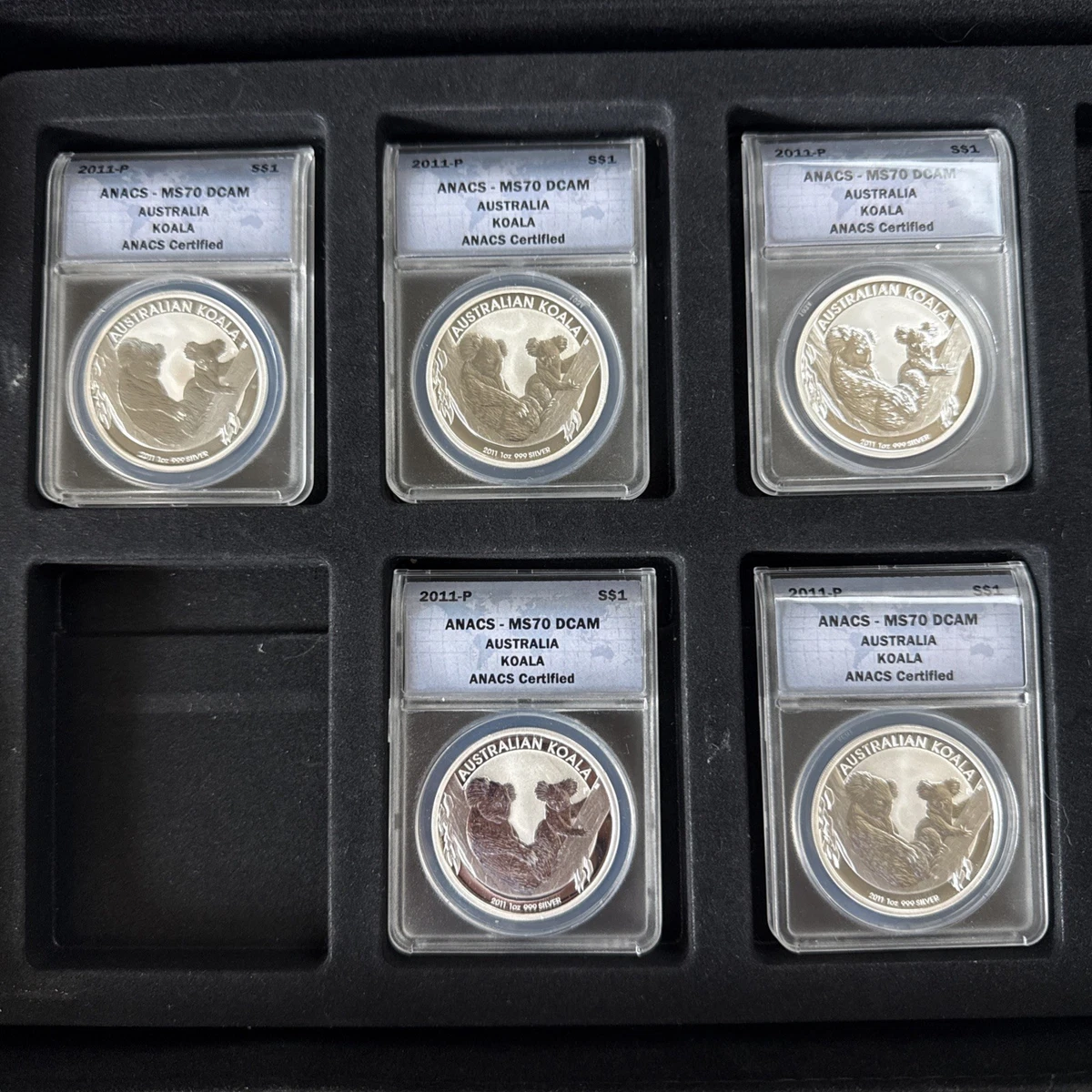 Australian Koala Grade MS 70 ANACS Certified Silver Bullion Coins