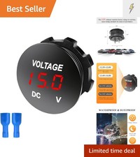 Mini Waterproof Voltmeter Gauge With Led Display For Marine And Automotive Mini Waterproof Voltmeter Gauge With Led Display For Marine And Automotive