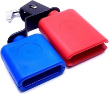 Jam Block Musical Percussion Instrument Plastic Latin Drum Red-Blue